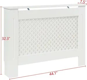 Medium White Radiator cover 820mm(H) 1120mm(W) 190mm(D)