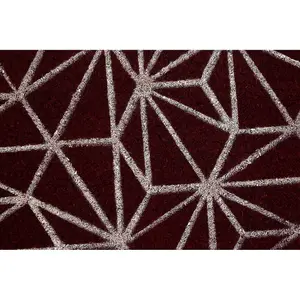 Maison by Premier Mimo Dark Red Geometric Doormat