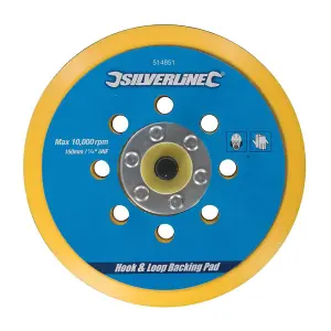 Silverline (514851) Hook & Loop Backing Pad 150mm / 5/16" UNF