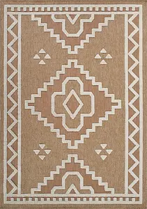 Abaseen 120x120 cm Diamond Cream Harper Rug - Washable Rug - Modern Area Rugs for Home and Office