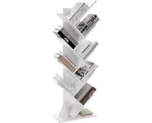 Garden Store Direct Modern 8 Tier White Wooden Bookshelf