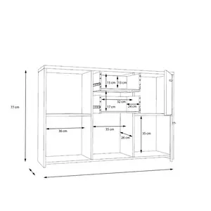 Filippone Sideboard Artisan Oak/White