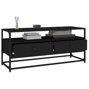 Berkfield TV Cabinet Black 100x35x45 cm Engineered Wood