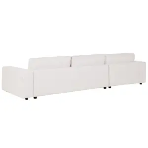 Corner Sofa LOFOTEN Off-White Fabric Right Hand