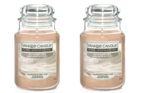 Yankee Candle Sun Warmed Linen Large Jar Candle Twin Pack