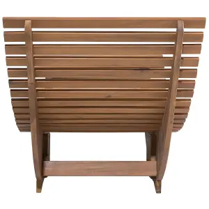 Sun Lounger Wood Light Wood BRESCIA