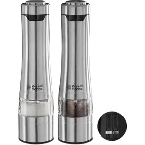 Russell Hobbs Stainless Steel Electric Salt & Pepper Mill Set