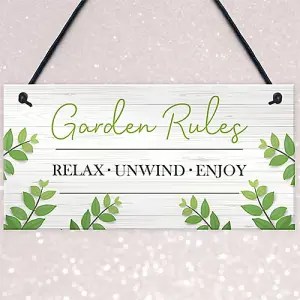 Garden Sign Plaque Hanging Outdoor Sign For Summerhouse Shed Decking Home Gift