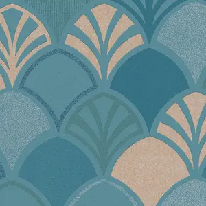 Zed Decor Blue Beige Palm Tree Tropical Wallpaper -Textured Effect- Feature Wall, Bedroom, Living Room Beach Wallpaper 371521