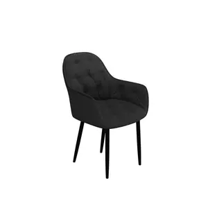 Yazmin Upholstered Dining Chair (Set of 2) Black