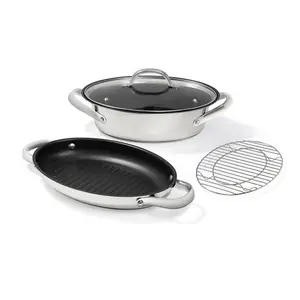 Meyer All-in-1 Black Round Stainless Steel Durable Easy Clean Non-Stick Frying Pan