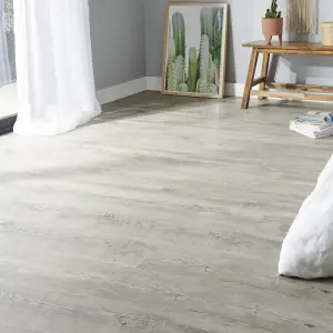 GoodHome Baila Distressed grey-brown oak Textured Wood effect Textured Click vinyl Click flooring, 2.2m²