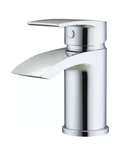 Aquarius Arc Mini Mono Basin Mixer Tap inc Waste Chrome