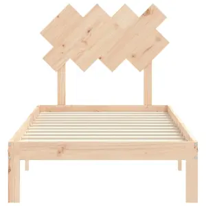 Berkfield Bed Frame with Headboard 90x200 cm Solid Wood