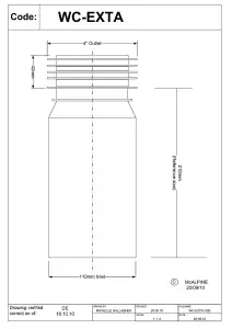 McAlpine WC-EXTA Adjustable Length Straight Extension Piece for Rigid WC Connectors