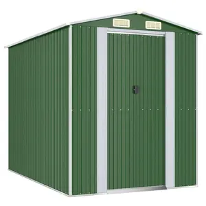 6 ft. W x 9 ft. D Galvanised Steel Apex Garden Shed