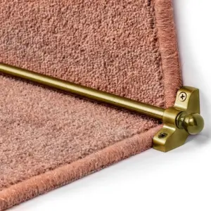 Hollow Stair Carpet Runner Rods - Easy To Install Affordable Stair Rod Bars - Bronze Finish - 70cm (27.5") width