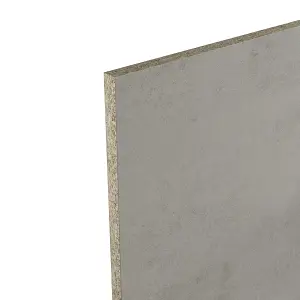 GoodHome Kala Concrete effect Laminate & particle board Back panel, (H)600mm (W)3000mm (T)8mm