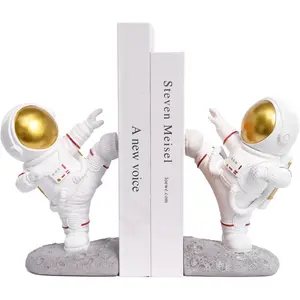 Karate High Kick Martial Arts Astronaut Bookends