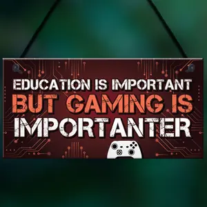 Red Ocean Funny Gaming Sign Xbox Inspired Novelty Christmas Gift For Brother Son Gamer Gaming Room Sign