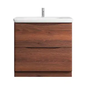 Eden 900mm Floorstanding Vanity Unit in Redwood & Link Resin Basin