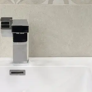 Chrome Square Deck-Mounted Basin Mono Mixer Tap