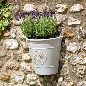 Blenheim Wall Pot Outdoor Planter - Off White