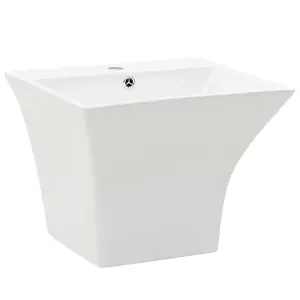 Berkfield Wall-mounted Basin Ceramic White 500x450x410 mm