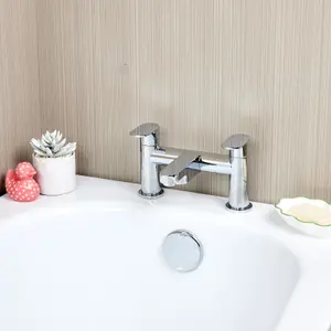 Flode Roxen Bath Filler Mixer Tap Chrome