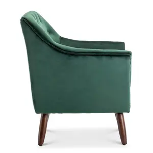 Velvet Bottle Green Franca Accent Chair