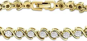 0.19Ct Diamond And 18K Gold Vermeil Twist Bracelet