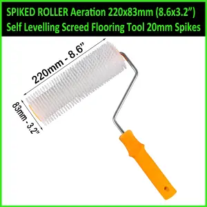 SPIKED ROLLER Aeration 220x83mm Self Levelling Screed Flooring Tool 20mm Spikes