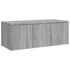 Berkfield TV Cabinet Grey Sonoma 80x34x30 cm Engineered Wood