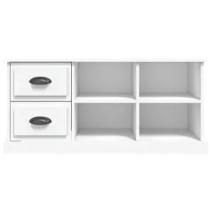 Berkfield TV Cabinet White 102x35.5x47.5 cm Engineered Wood