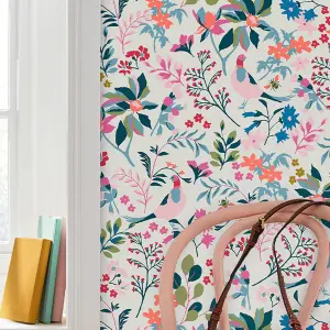 Joules Multicolour Bird & floral Smooth Wallpaper