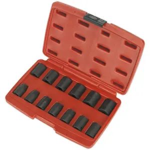 Premium 13 Piece Impact Socket Set with Storage Case - 1/2 Inch Drive