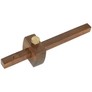 230mm Hardwood Marking Gauge - Knurled Brass Adjusting Screw - Marking Spur