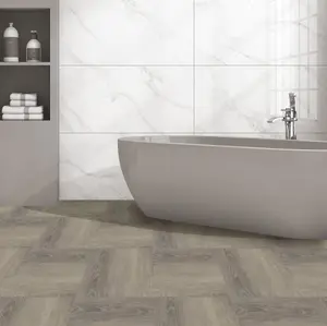 Floor Tile Wood 30.5x30.5cm Taupe 10 Tiles Per Pack