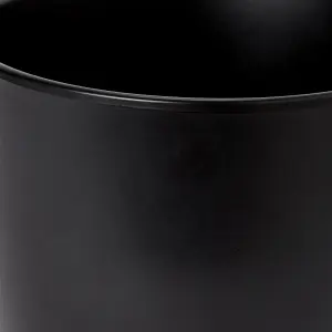 Verve Black Ceramic Plant pot (Dia) 21cm, (H)20cm, 5.3L