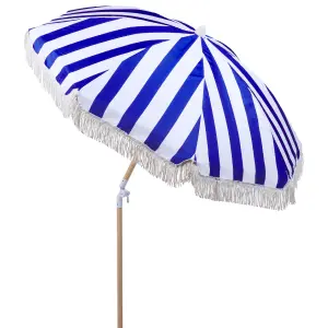 Garden Market Parasol 1.5 m Blue and White MONDELLO