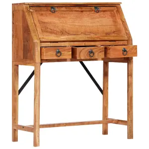 Berkfield Writing Desk 90x40x107cm Solid Acacia Wood