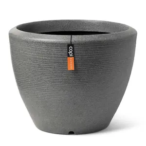 Capi Plant Vase Arc Granite Tapered Low 60x48 cm Anthracite