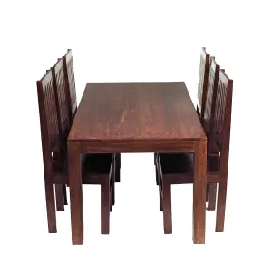 Loft Mango 6 Ft Dining Set With 6 Wooden Chairs