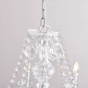 Anson Lighting Montana 8lt Pendant light finished in Clear acrylic and chrome plate