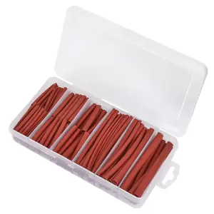 Sealey Heat Shrink Tubing Assortment 180 Pieces 50mm & 100mm Red HST501R