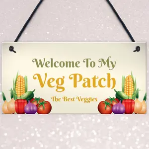 Red Ocean Novelty Vegetable Patch Sign Garden Sign Allotment Garden Shed Greenhouse Signs