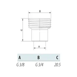 Arco 3/4x3/8 Inch Pipe Thread Reduction Male x Female Adaptor Fittings Chrome