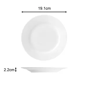 20pc White Round Rimmed Dinner Set