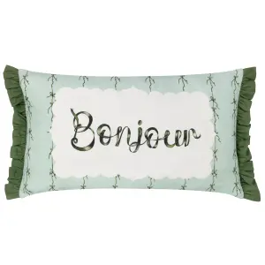 furn. Bonjour Printed Feather Rich Cushion