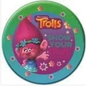 Trolls Tin Sticker Pink/Green (One Size)